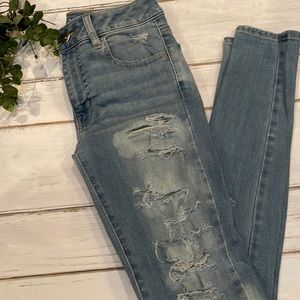 American Eagle Hi-Rise Jegging/ Super Stretch/ 0R
